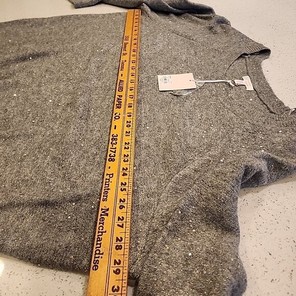 NWT Lauren Conrad Gray Sparkle Sweater 3X Twinkle - Picture 6 of 7